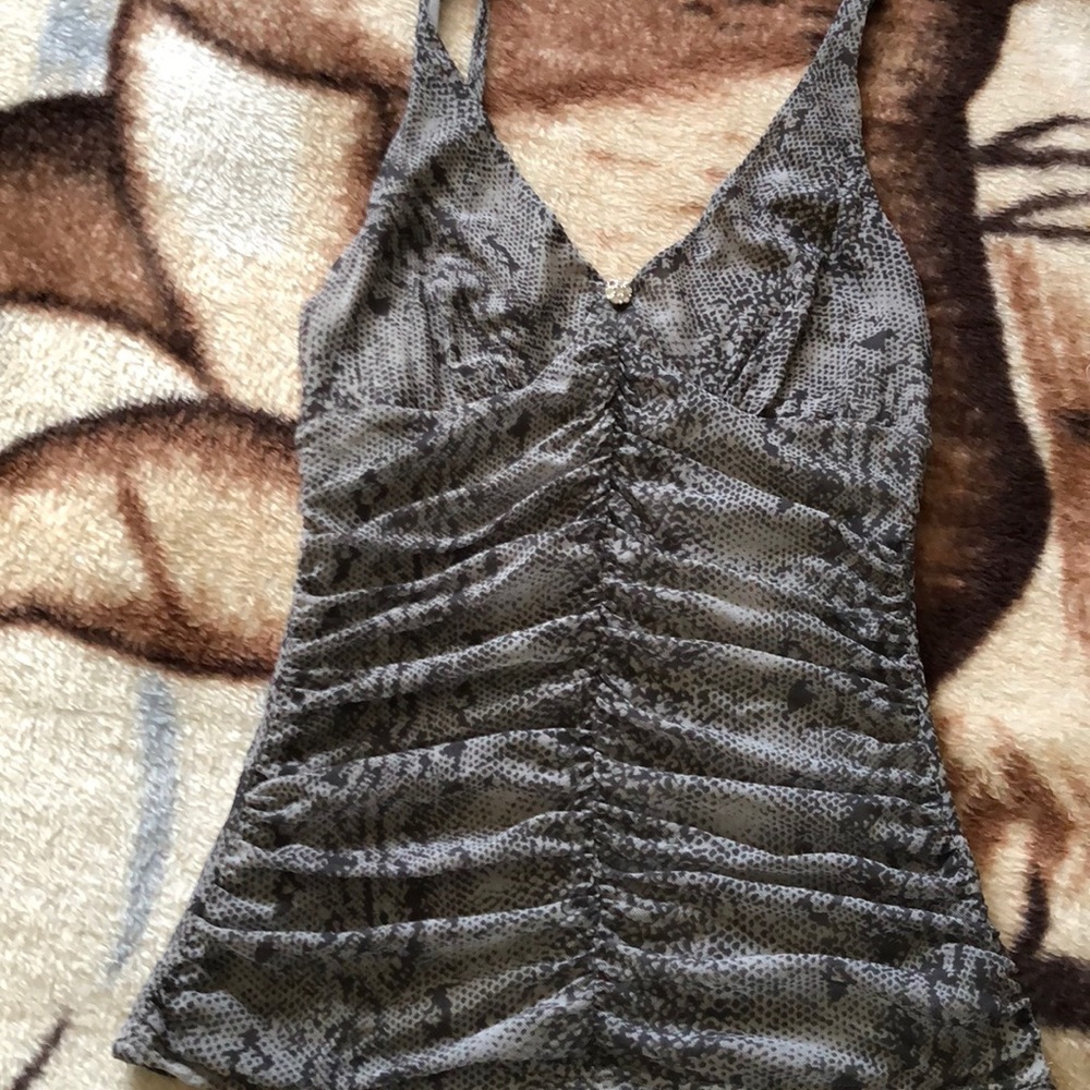 Express, grey snake print tank